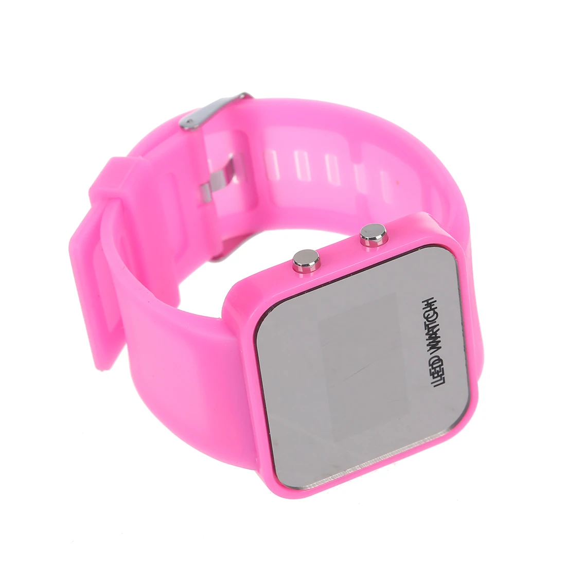 Pink Luxury Sport Style LED Digital Watch Mirror Surface Silicone for Lady Men | Электроника