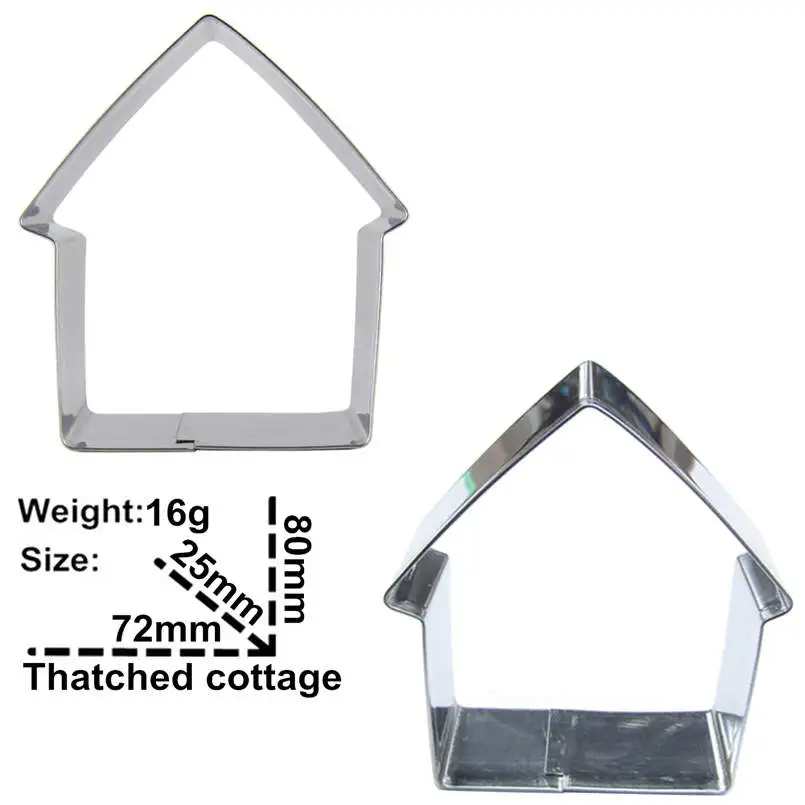 Соломенная форма коттеджа 3 шт. формы для резки печенья инструменты выпечки