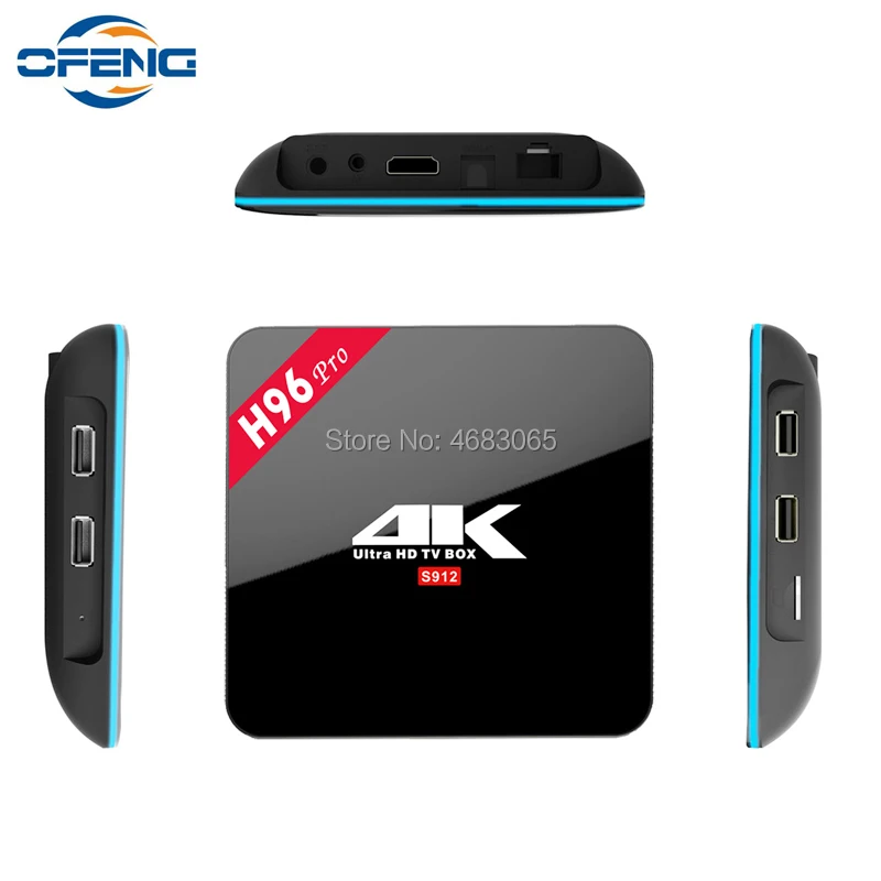 ТВ-приставка H96 PRO Android 7 1 ОС 3 ГБ 32 Восьмиядерный процессор Amlogic S912 2 4/5G WIFI ТВ