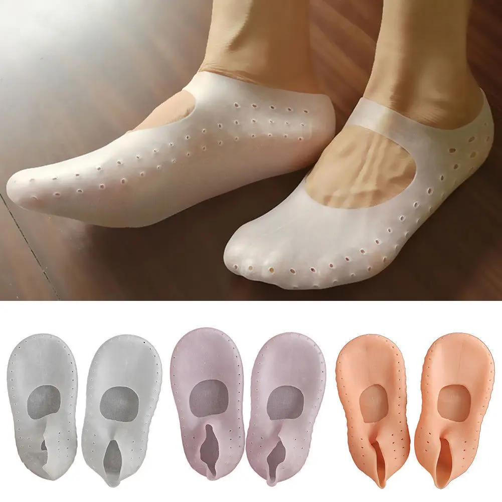 S/M/L1Pair силиконовые Увлажняющие гелевые носки для пятки трещины ног защита и уход