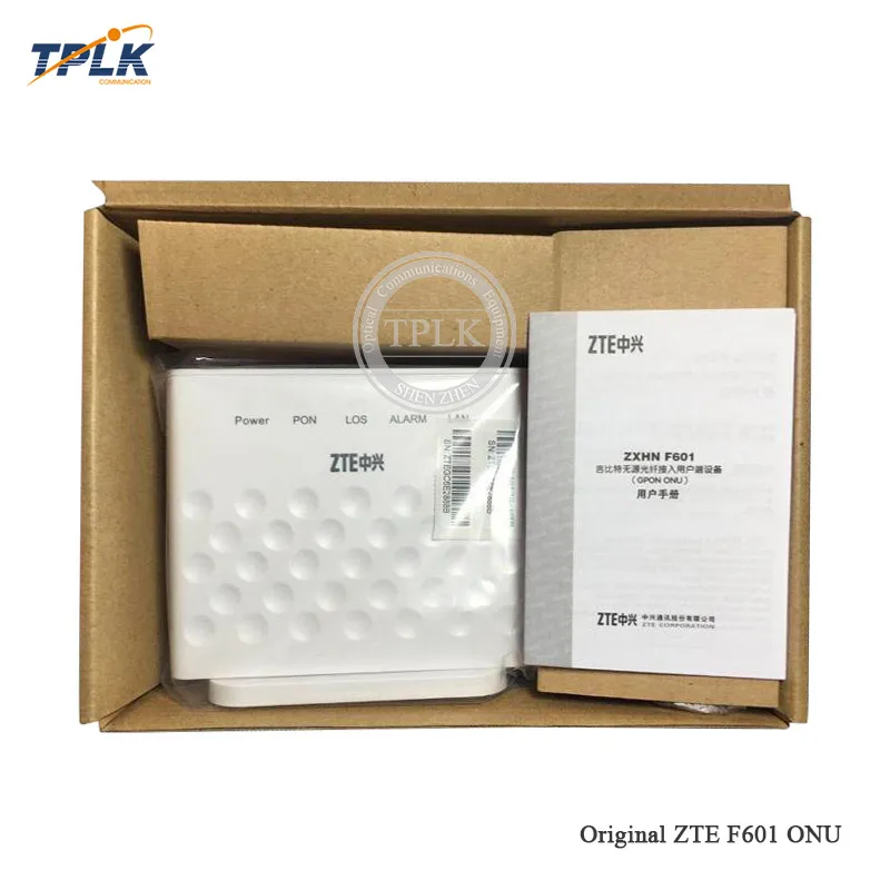 100% оригинальный новый ZTE F601 GPON FTTH ONT ZXA10 терминал или FTTO onu с 1GE Ethernet портом