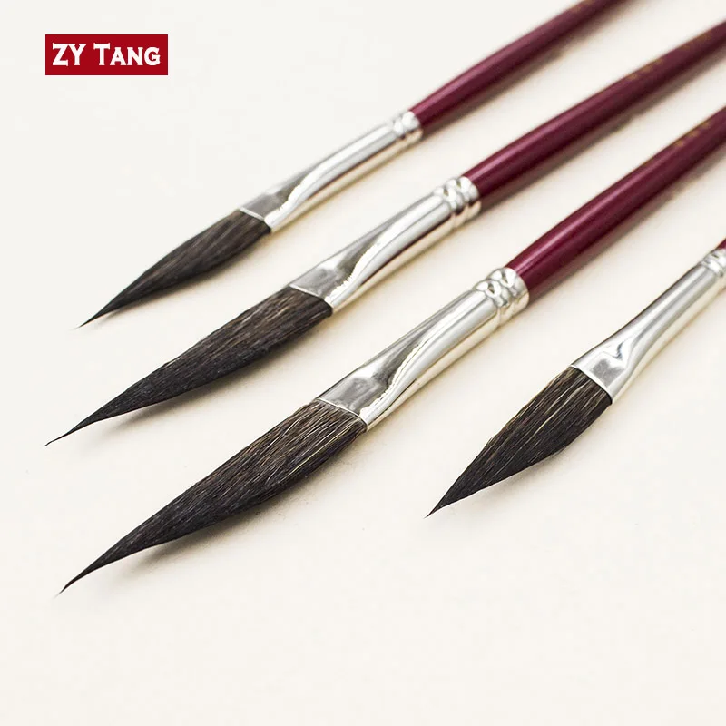 ZYTANG 117DS Dagger Striper белка волосы, перо, акварельная кисть, акварельная краска, акварельные кисти, художественная кисть, художница