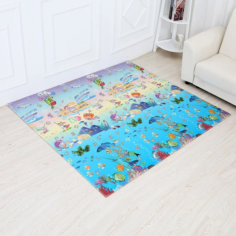 Складной Игровой коврик 180x200 см ребенка играть мат Xpe головоломки развивающий Tapis