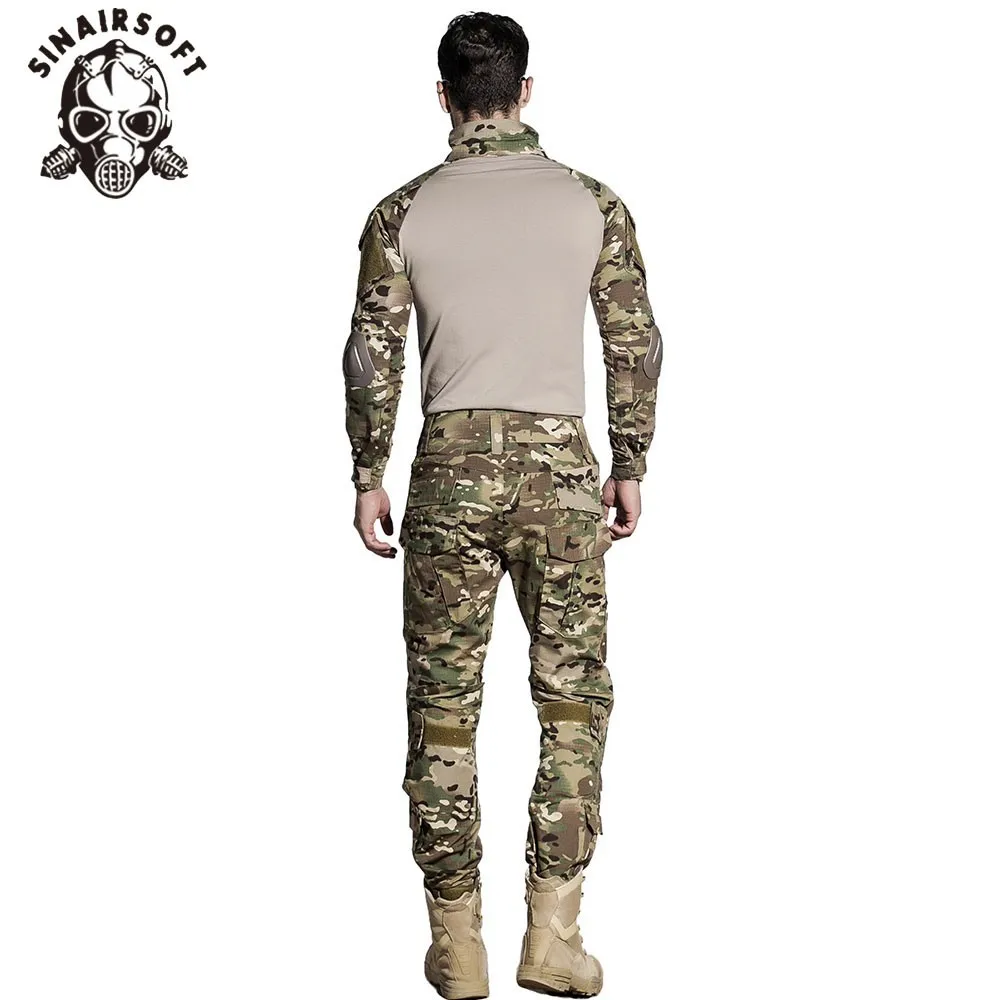 SINAIRSOFT тактические G3 BDU камуфляжные Боевые Женские брюки рубашки с наколенниками