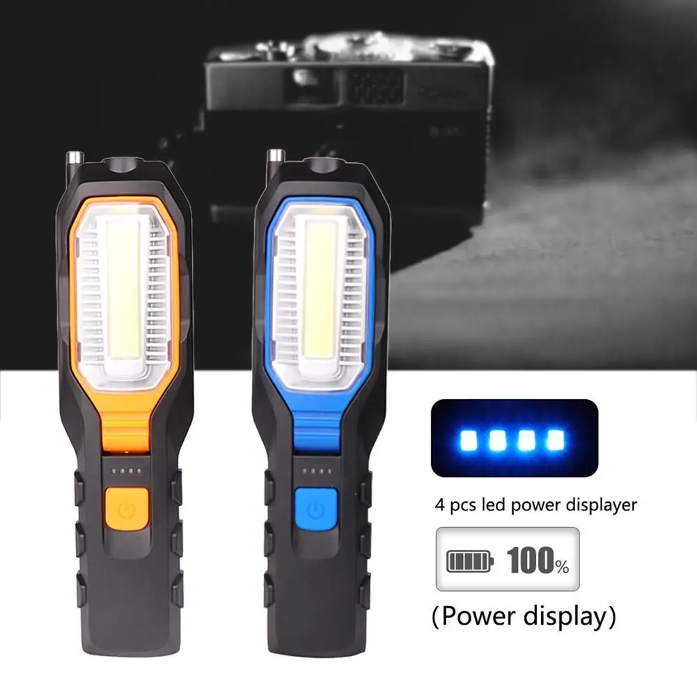 Новый 800LM LED + COB Встроенный аккумулятор 4 режима микро USB фонарик высокого качества