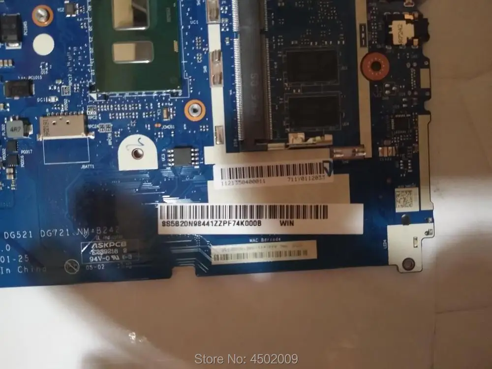 Новая материнская плата для lenovo 520-15IKB NM-B242 5B20N98441 ноутбука с I7-7500UH GTR2G GPU 4G RAM 100%
