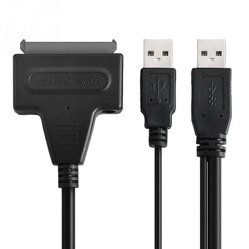 Компьютерный Жесткий драйвер соединительные кабели 2," 22 P 2,0 USB to SATA кабель последовательный ATA адаптер для HDD/SSD ноутбук жесткий диск