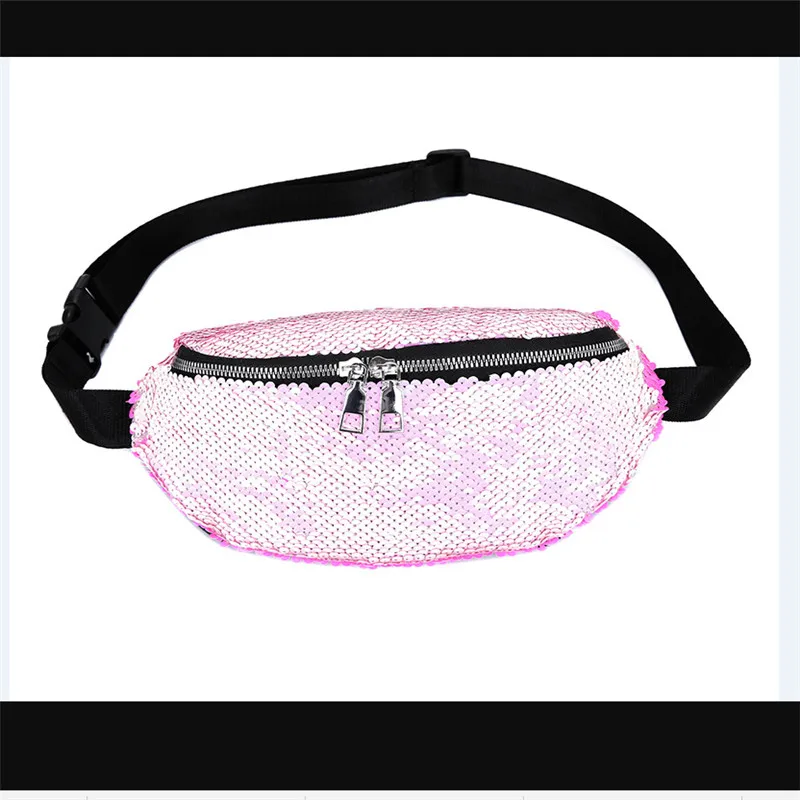 Женские обратимая Русалка блесток талии Fanny Pack Пояс Бум сумка Хип кошелек | Багаж