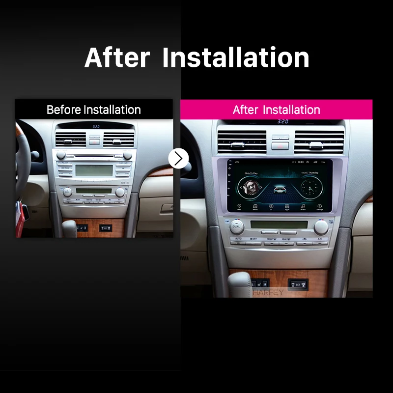 Harfey HD сенсорный экран Android 8 1 9 &quotдля 2007 2008 2009 2010 2011 TOYOTA CAMRY радио gps стерео с USB Bluetooth