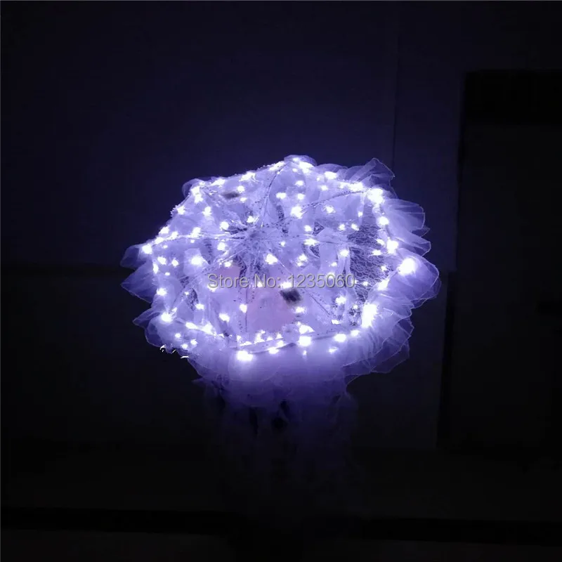 WYY бальных танцев led костюмы Белый светильник Медузы световой зонт