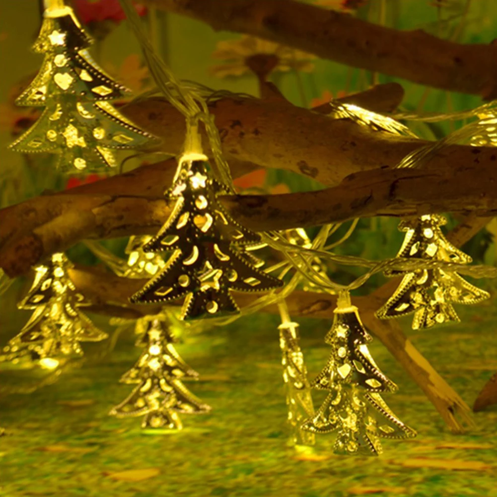 Солнечная полая елка светодиодный струнный свет вечерние декоративные