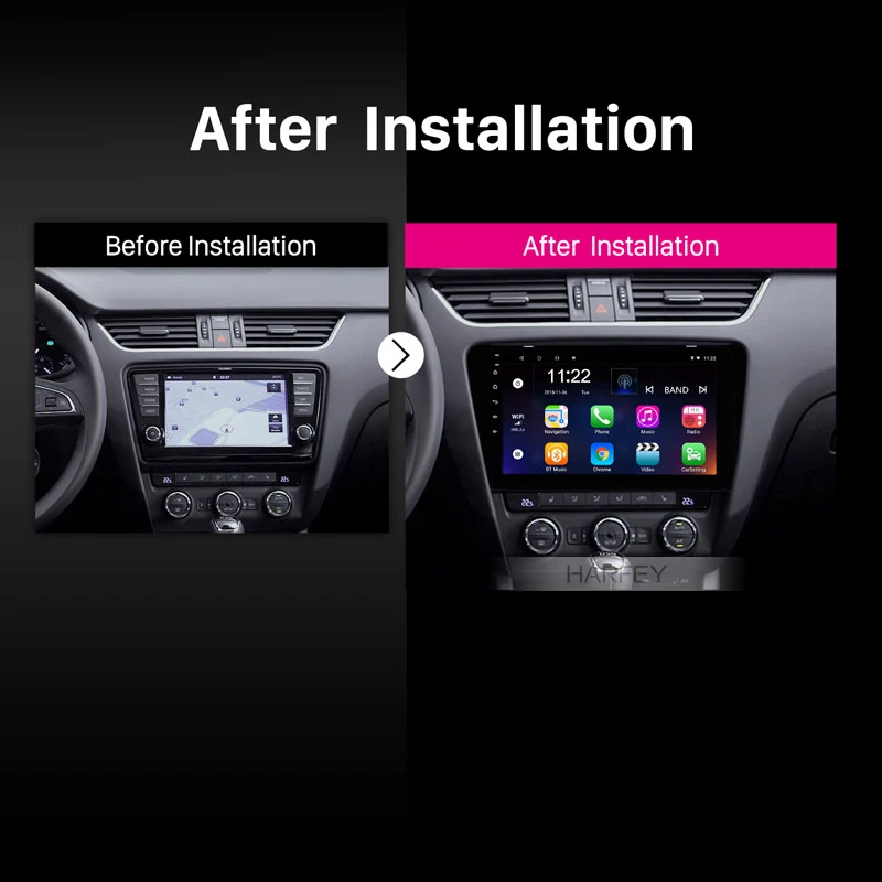 Автомагнитола Harfey для SKODA Octavia (UV) мультимедийный стерео плеер на Android 10 1 с