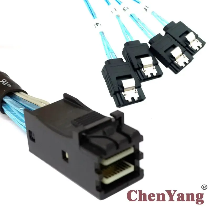 Chenyang 4 SATA 7pin целевой жесткий диск 6 Гбит/с Внутренний мини SAS SFF-8643 хост-сервер