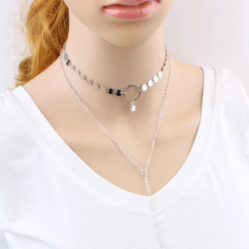 New Fashion 1PC Adjustable Graceful Star Handmade Long Tassel Necklace Double Layer for women Party jewelry | Украшения и