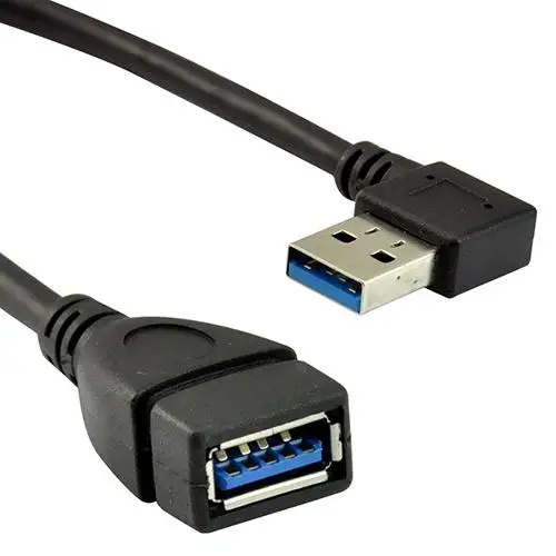 2 шт. USB 3 0 левый и правый угол/вверх вниз угол мужчины к женскому удлинительные
