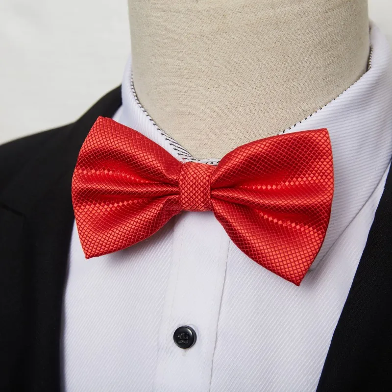 Black Bow Ties Pre Tied Men's Fashion Color Checked Bowtie Adjustable Business Wedding Papillon Men Accessories | Аксессуары для