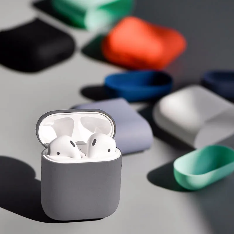 Мягкий силиконовый чехол для Airpods противоударное покрытие Apple AirPod анти