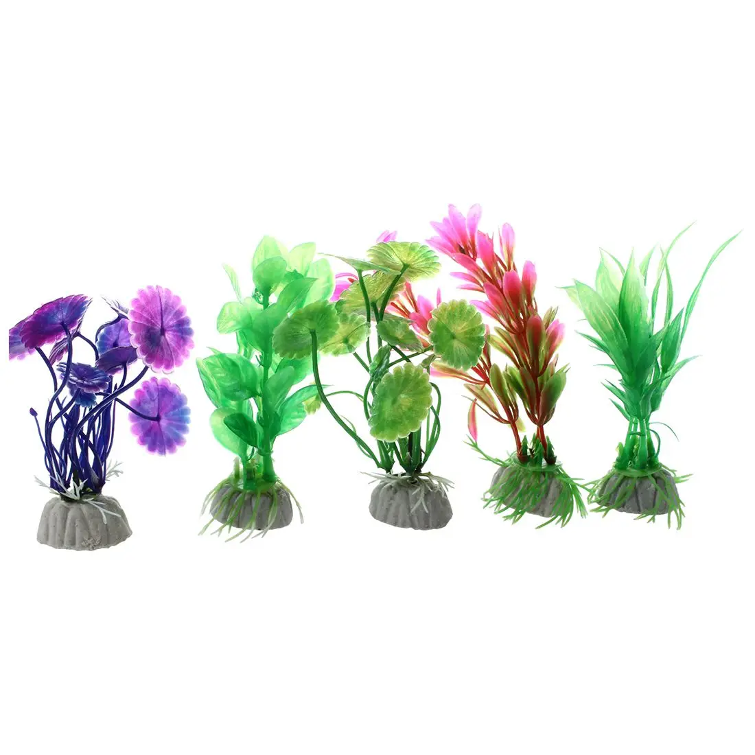 5 x plastic aquarium landscape grape leaves aquatic plant | Дом и сад