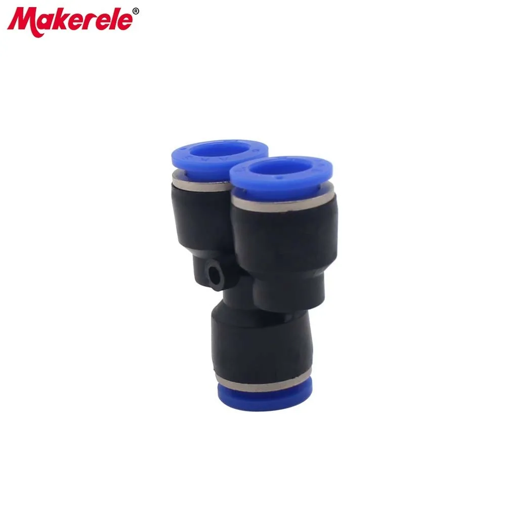 plastic air fittings 3 Way Y Type Pneumatic PY4/6/8/10/12mm pipe with lowest price High quality 1pcs Free shipping | Обустройство