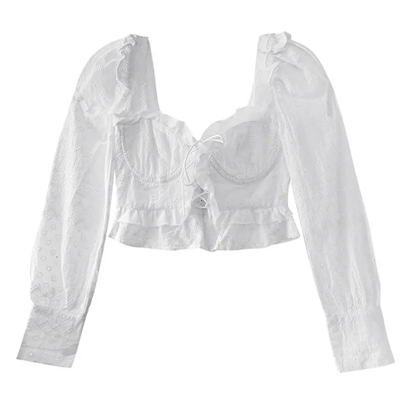 Summer 2019 New Arrival Sexy Women White Lace Tops Shorts Mini Cute Elegant Slash Neck Lady Party Holiday Blouses Clothes |