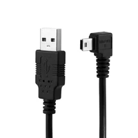 zihan mini usb b type 5pin male left angled 90 degree to usb 2 0 male data cable with ferrite 3 0m