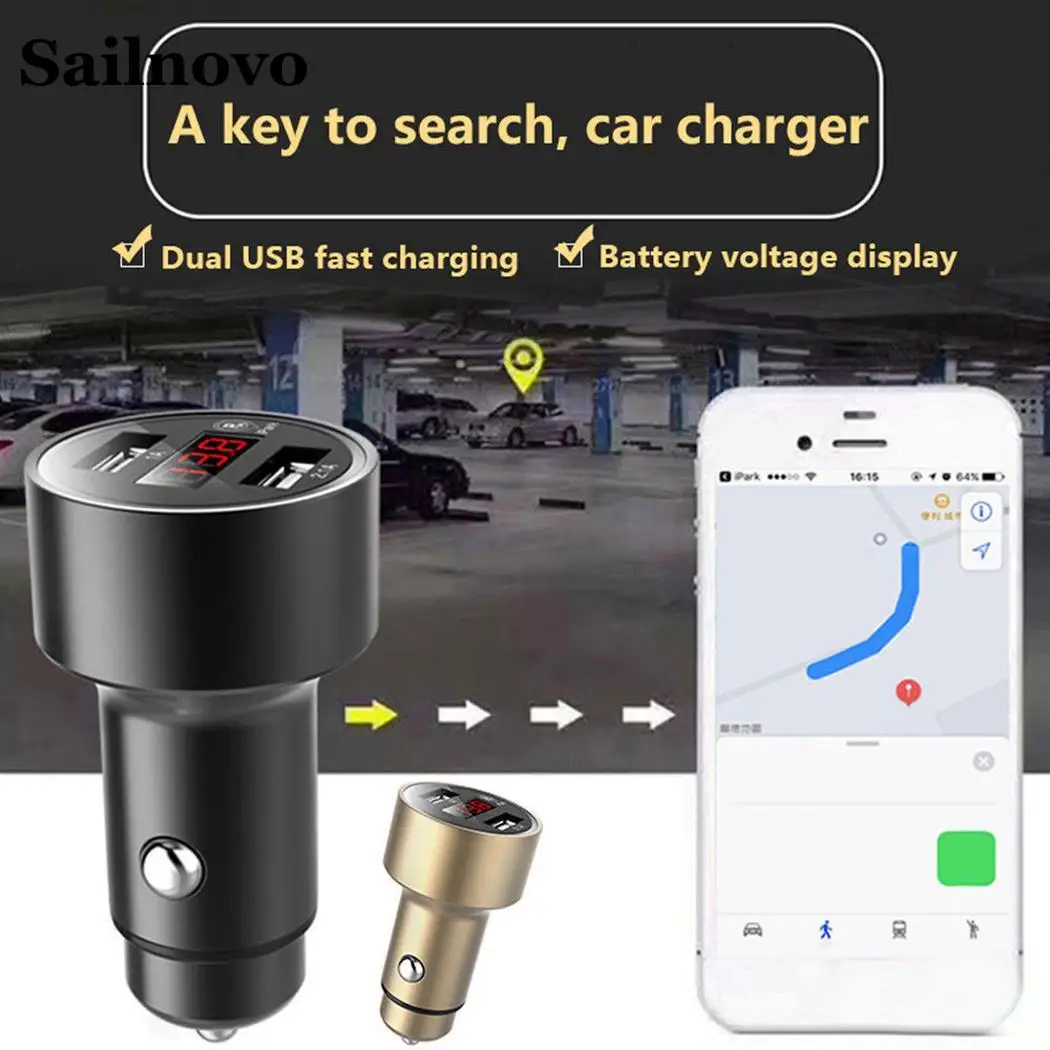 5 V 3 1 A Dual USB Автомобильное зарядное светодио дный устройство цифровой