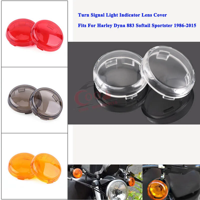 

Motorcycle Turn Signal Light Indicator Lens Protector Cover For Harley Sportster Touring Road King FLHX Dyna Softail FLRT FXSB