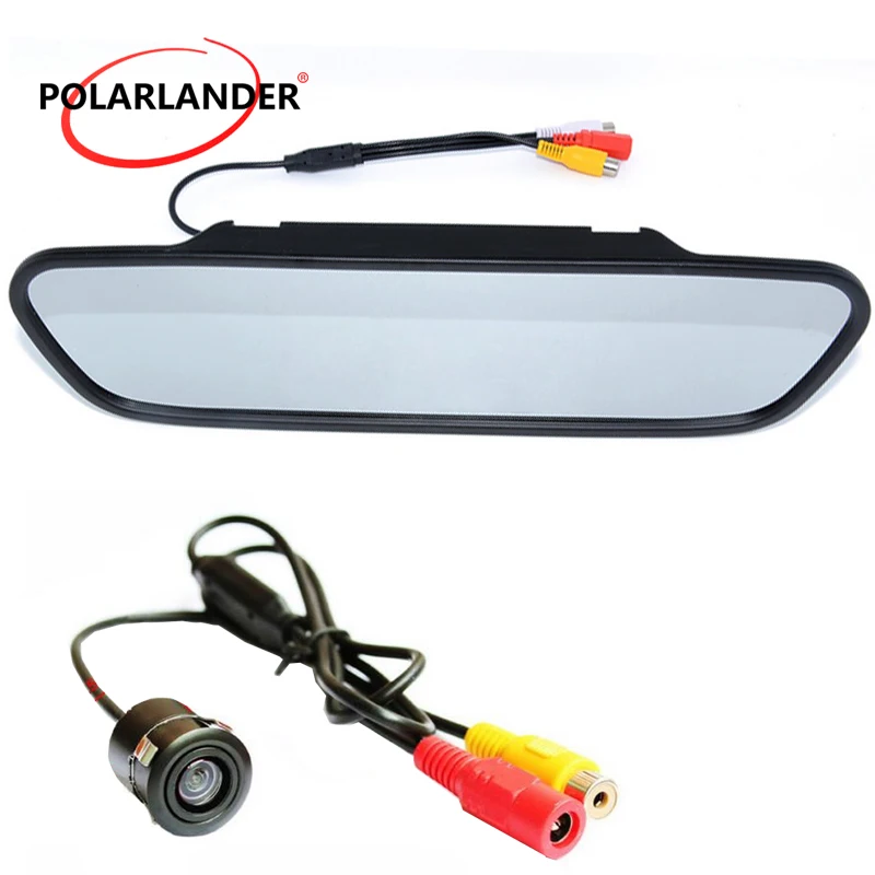 5 inch LCD TFT 800*480 Car Mirror Monitor 2 Video Input with Rear / Front view Camera | Автомобили и мотоциклы