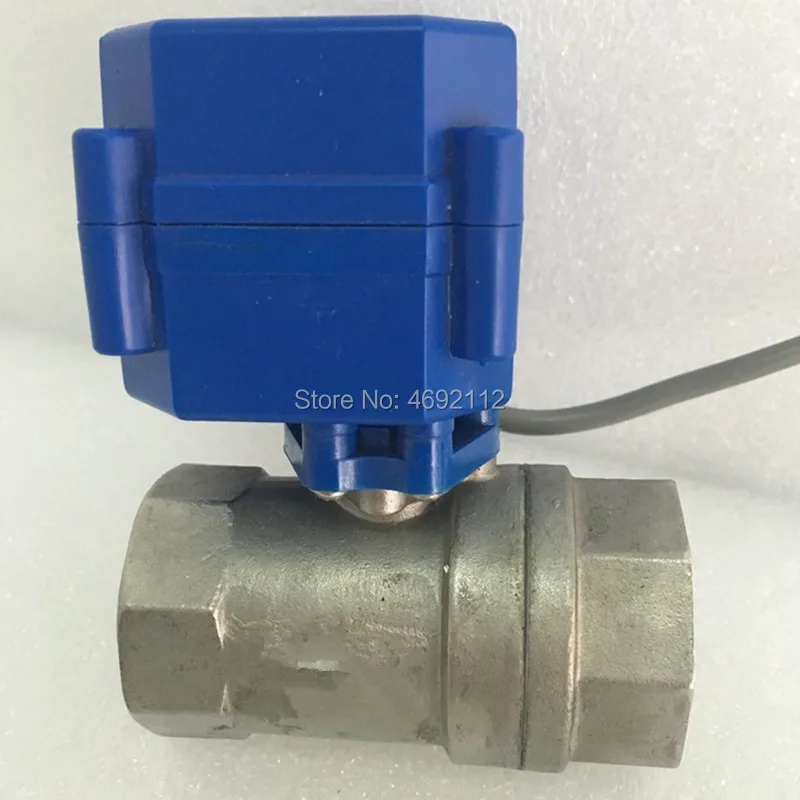 Бесплатная доставка моторизованный шаровой клапан из нержавеющей стали DN15 DN20 DN25