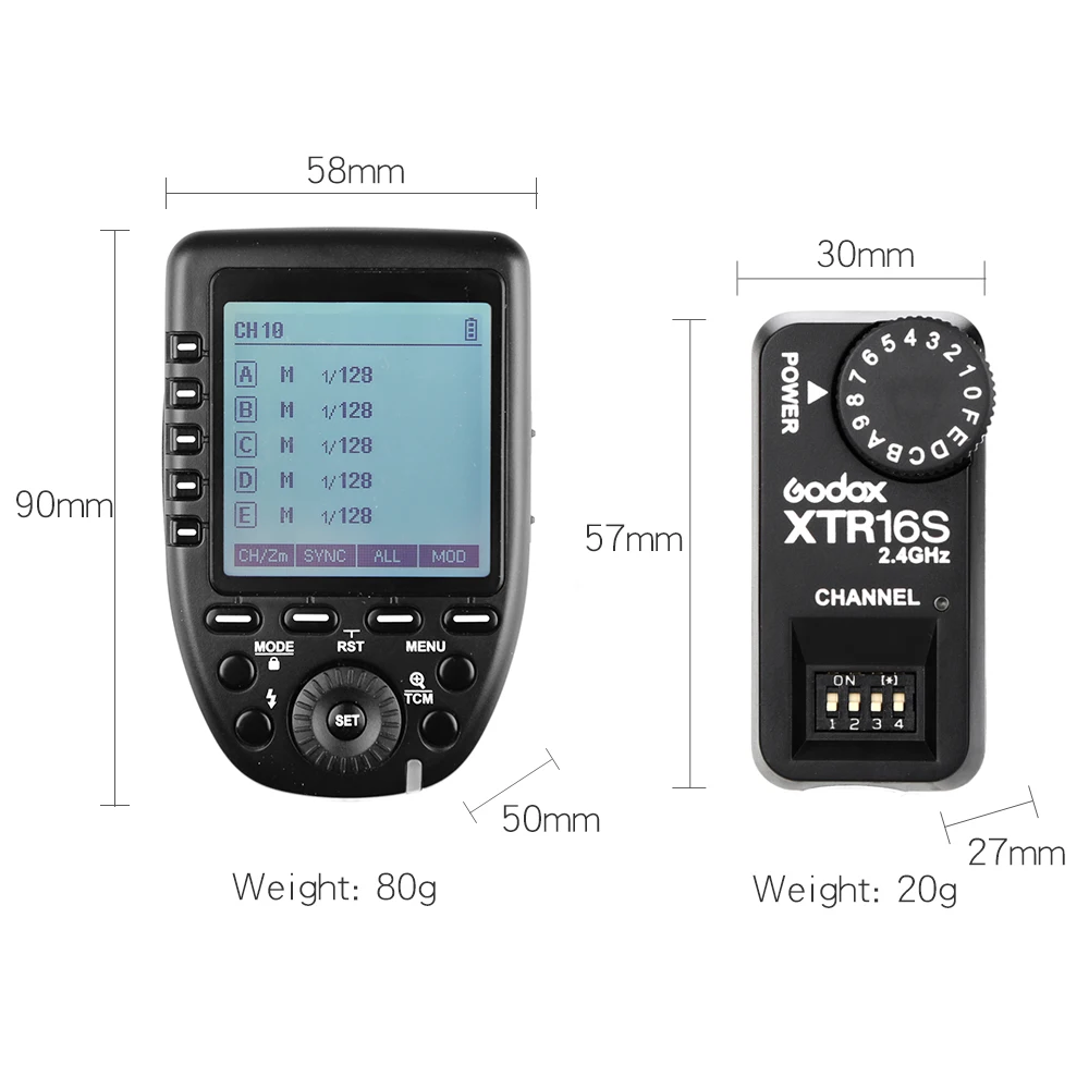 Godox XPro-N i-TTL II 2.4G Wireless X System HSS LCD Screen Transmitter + XTR-16S Receiver for Nikon Camera V860C V850C | Электроника
