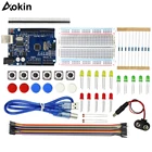 Для UNO R3 стартовый набор мини макетная плата LED перемычка провода кнопка для Arduino Diy RC игрушечный набор для обучения электромагнитной плате