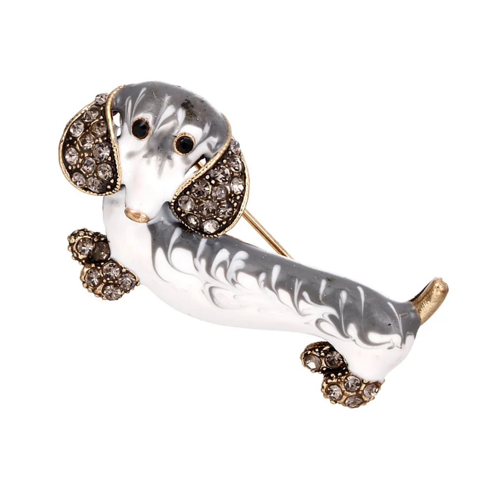 1PC Dog Alloy Breastpin Brooch Pin Lapel Jewelry Accessories Corsage Gift for Shawl Bag Hat Scarf Clothes Decoration | Украшения и