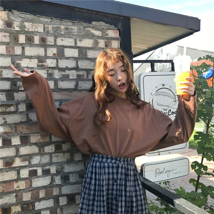 2018 autumn new style women's wearcreative commuter horn sleeveround collarlong sleeves camisa mujert-shirt femme | Женская одежда