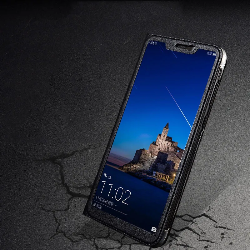 Чехол для Huawei Honor 8X умный чехол с окошком откидной из искусственной кожи защитный
