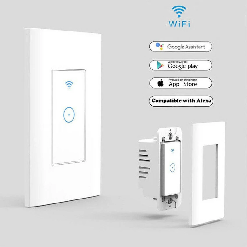 Светодиодный WiFi сенсорный выключатель умный светильник диммер для Alexa Google Home