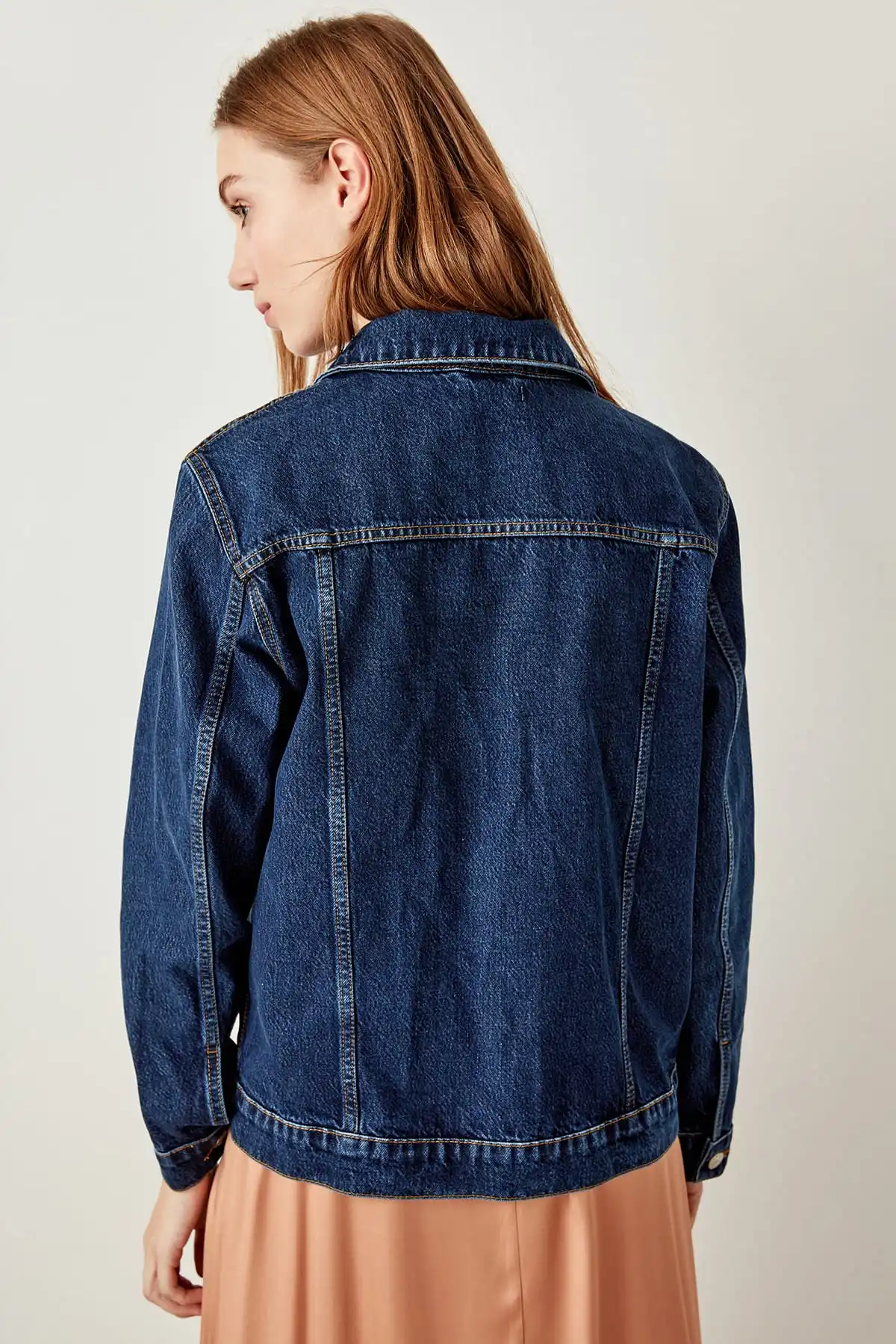 Trendyol Dark Blue Denim Jacket TCLSS19LR0072 | Женская одежда