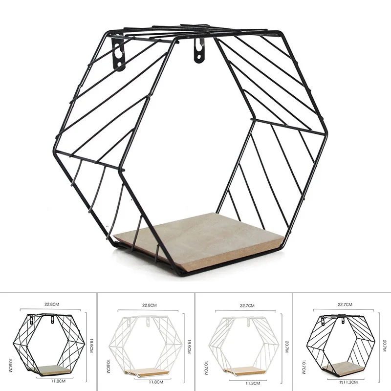 Шестиугольная сетка настенная Полка Стеллаж полки Главная Настенная