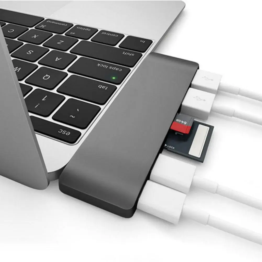 New Brand USB Hub Combo Card Reader Type-C 3.0 Converter Adapter 4K HD 6 In 1 Dual USB3.0 Ports | Компьютеры и офис