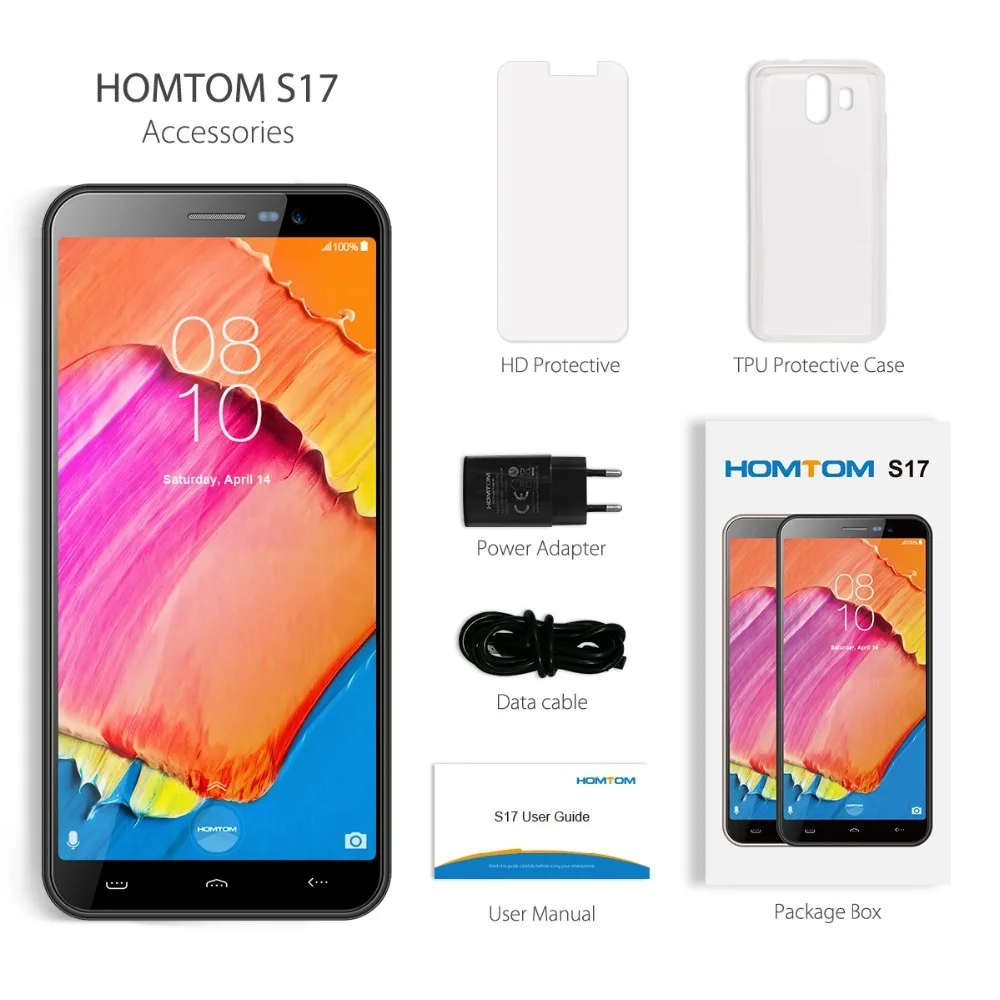 Homtom S17 смартфон с 5 дюймовым дисплеем четырёхъядерным процессором 18:9 ОЗУ 2 Гб ПЗУ 16