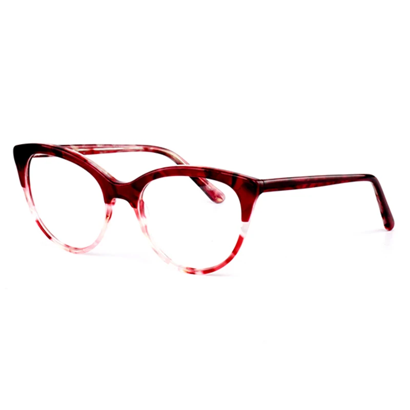 Acetate Optical Glasses Frame Women Cat Eye Frames 2019 New Fashion Print Color Myopia Computer Eyewear | Аксессуары для одежды