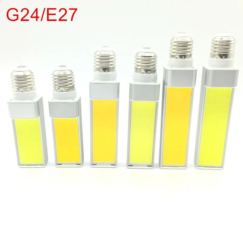 10 шт./лот 7 Вт 9 12 G24d E27 led PLC 2 контактный поворотный угол освещения COB PL лампа трубка
