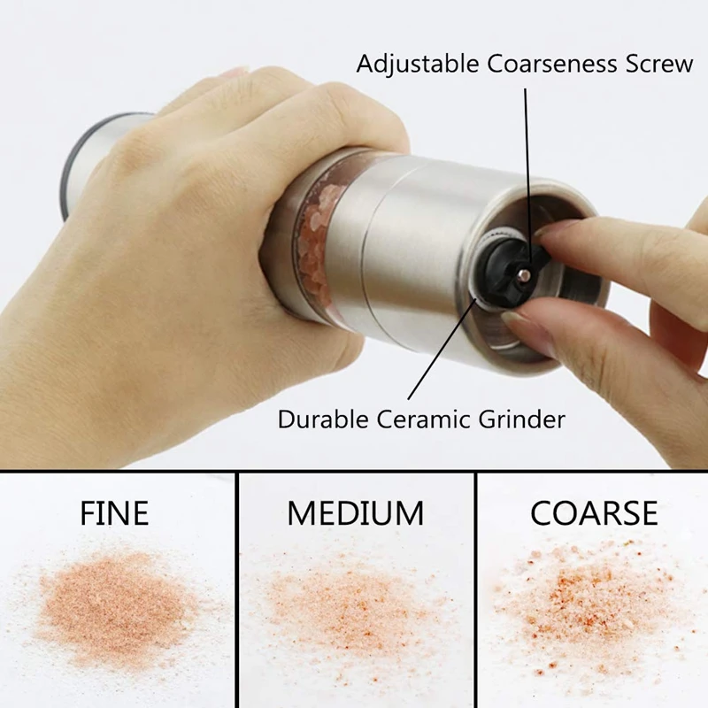 Ручная мельница для соли и Peper из нержавеющей стали многослойная торфа с