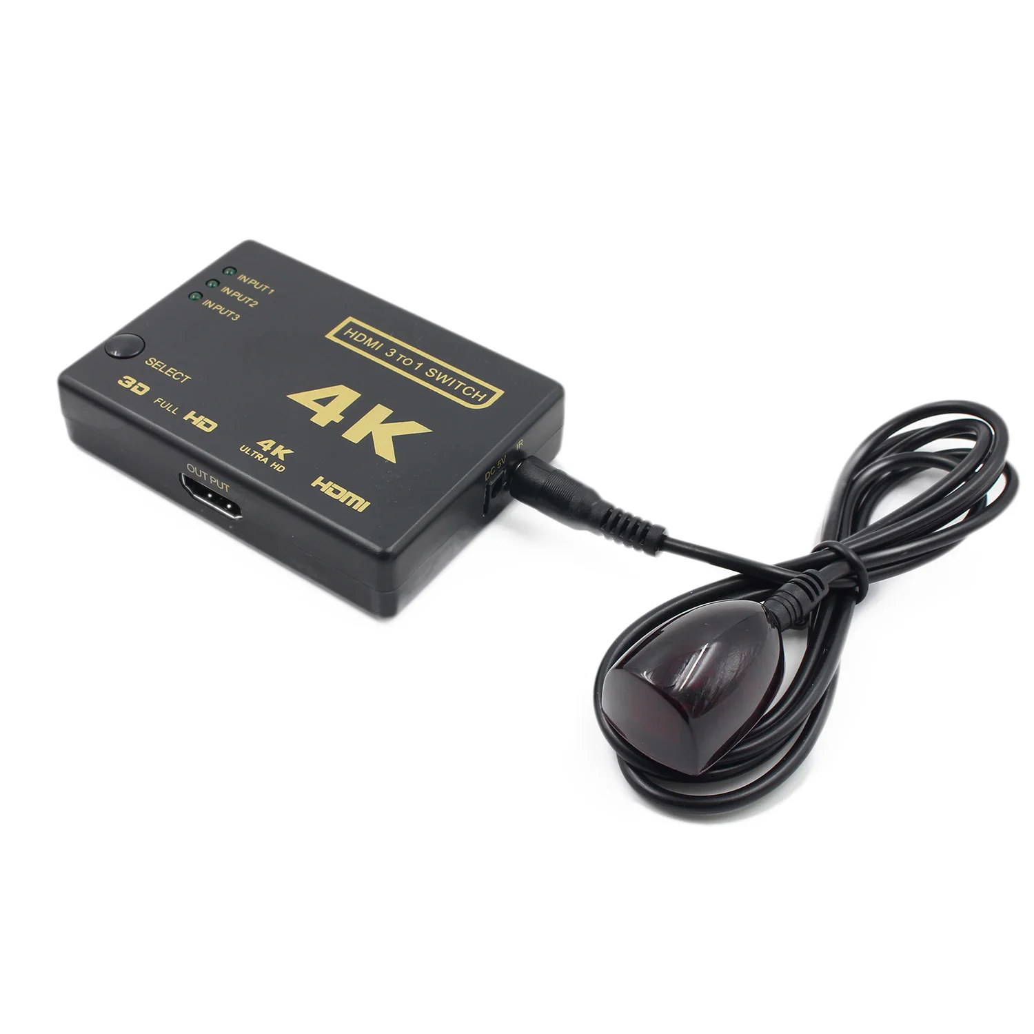 Ultra HD 4K 2K HDMI коммутатор 3x1 селектор дисплея переключатель сплиттер с пультом