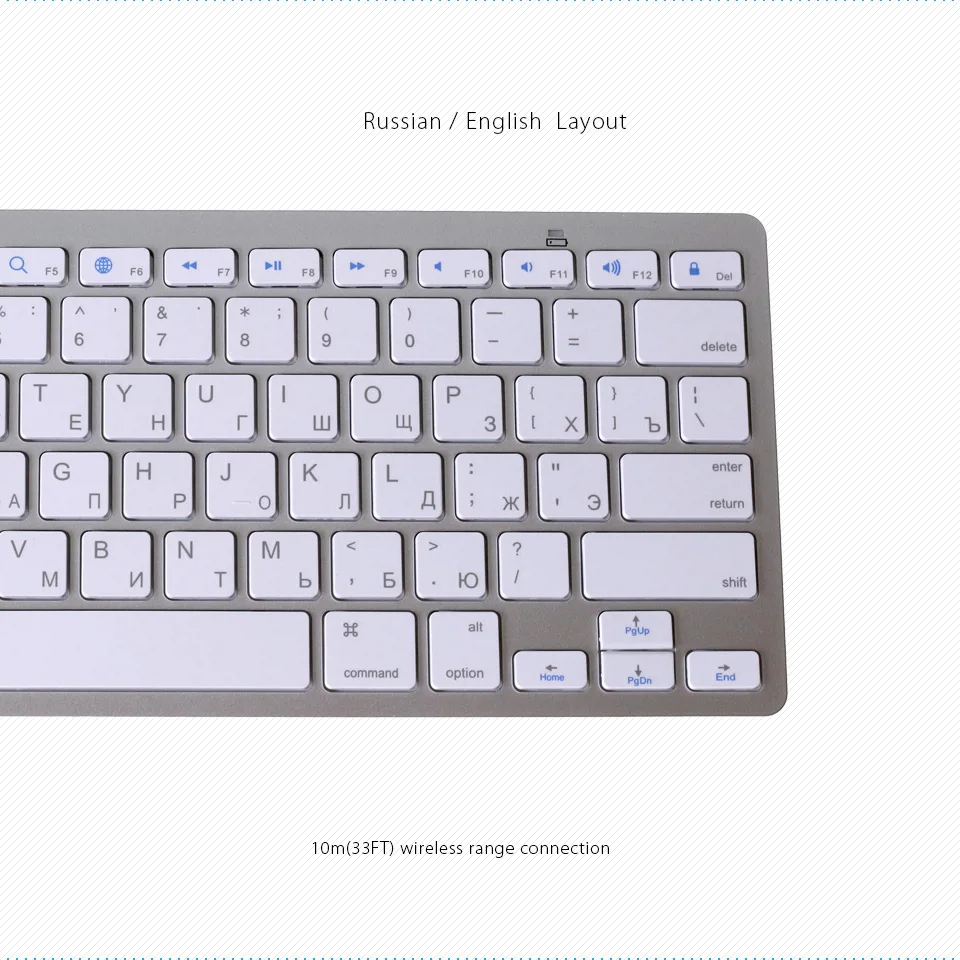

Russian English Mini Bluetooth Keyboard for iPad Pro/Surface Pro/Tablets Mini Wireless Keyboard for Windows/Android/IOS