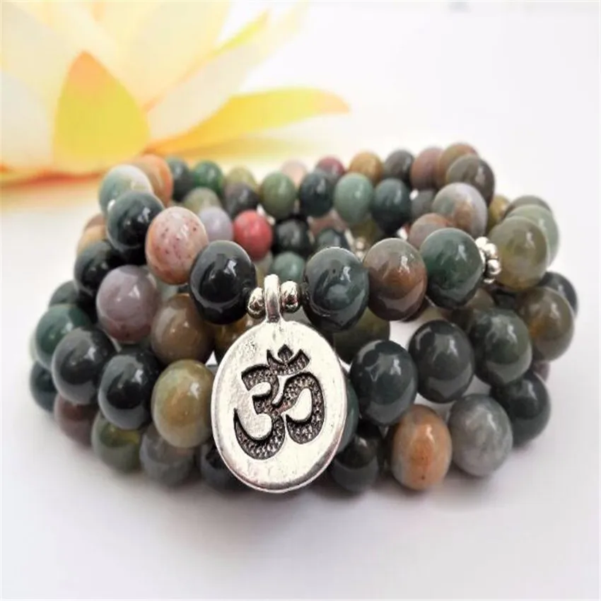 8mm 108 Indian Bracelet cuff Healing Wrist energy Wristband spirituality pray new Tassel Tibet silver mala Lucky | Украшения и