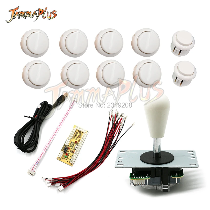 DIY аркадный джойстик в комплекте 5Pin кабель джойстика 24 мм/30 мм кнопки USB