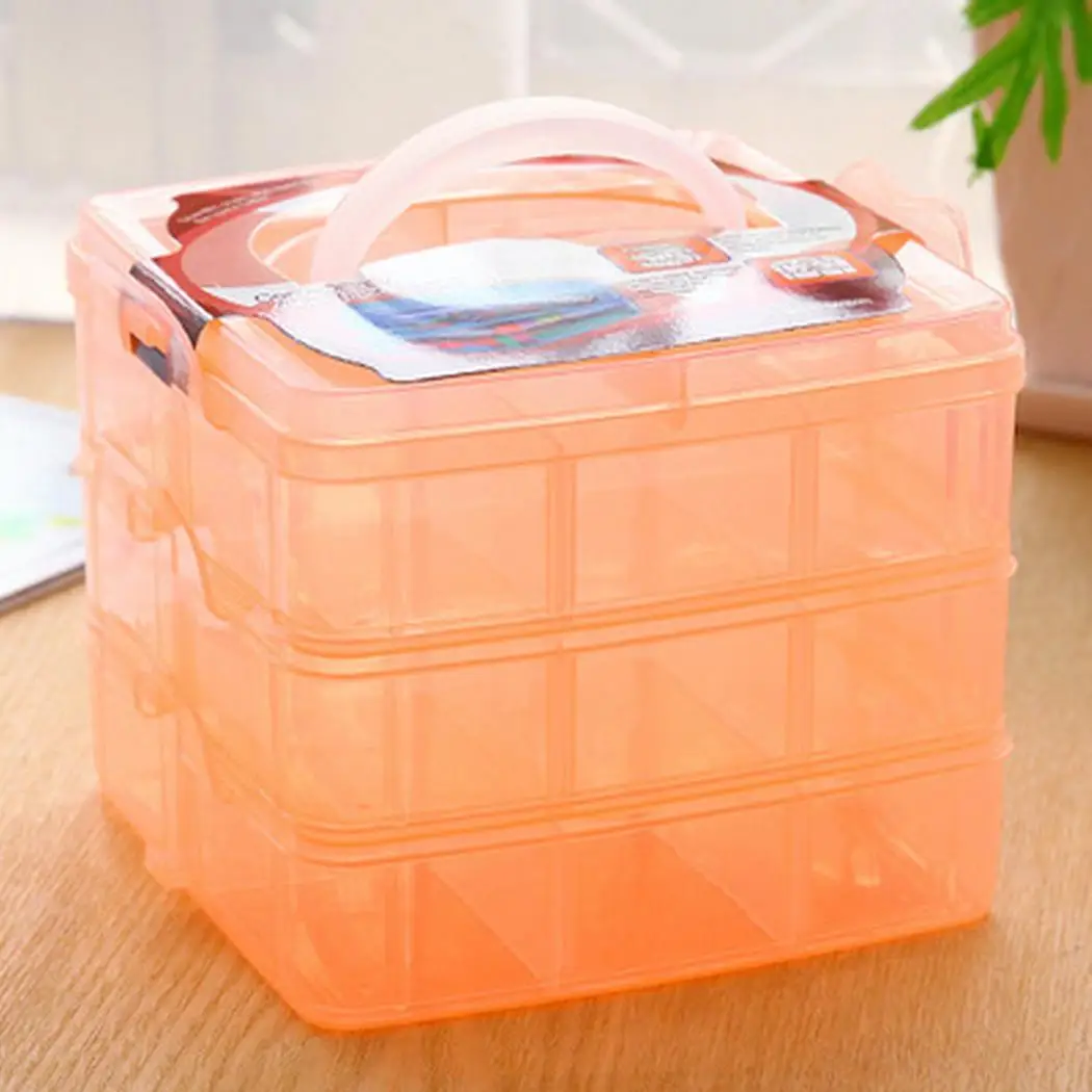 Home Creative 3-Layer Detachable Jewellery Case Pill Box Desktop Modern Storage Rectangle | Дом и сад