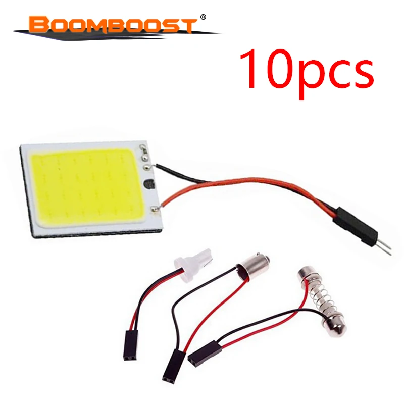 

10 pieces best price sale Car Light Bulb Lamp 12V 3W car led panel 24led COB LED Car Panel light Interior Room led Dome