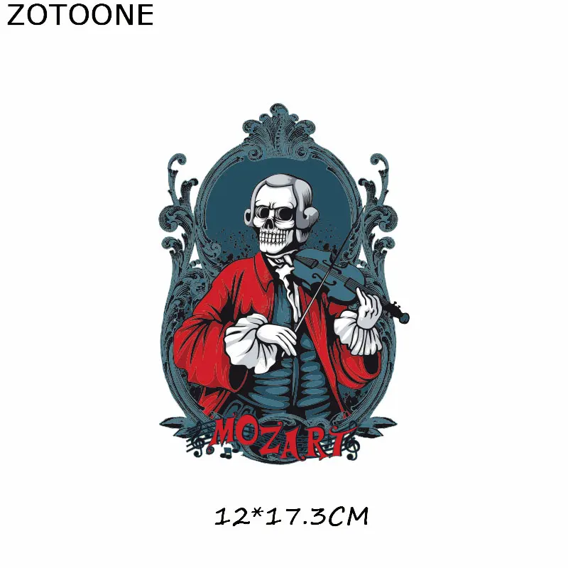 Нашивки ZOTOONE Iron On Skull для одежды термопереводные Стикеры сделай сам футболка