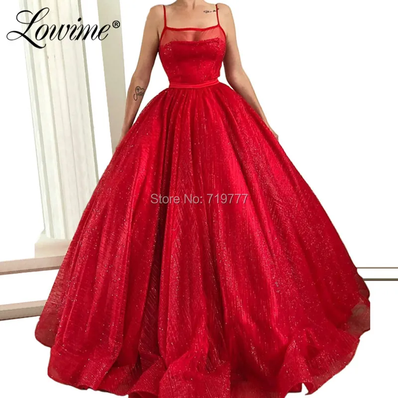 Elegant Evening Dress Long Red Prom Dresses Illusion Arabic Kaftans A Line Robe De Soiree Longue Wedding Party Gowns 2019